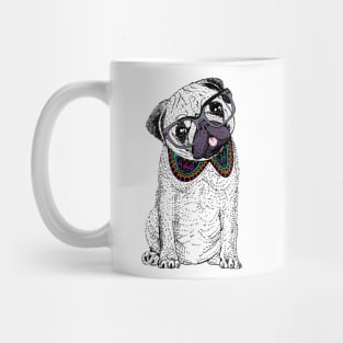 Hipster Pug Mug